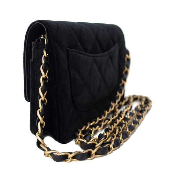 Chanel Strass Chain Velvet Wallet - Picture 1 of 9